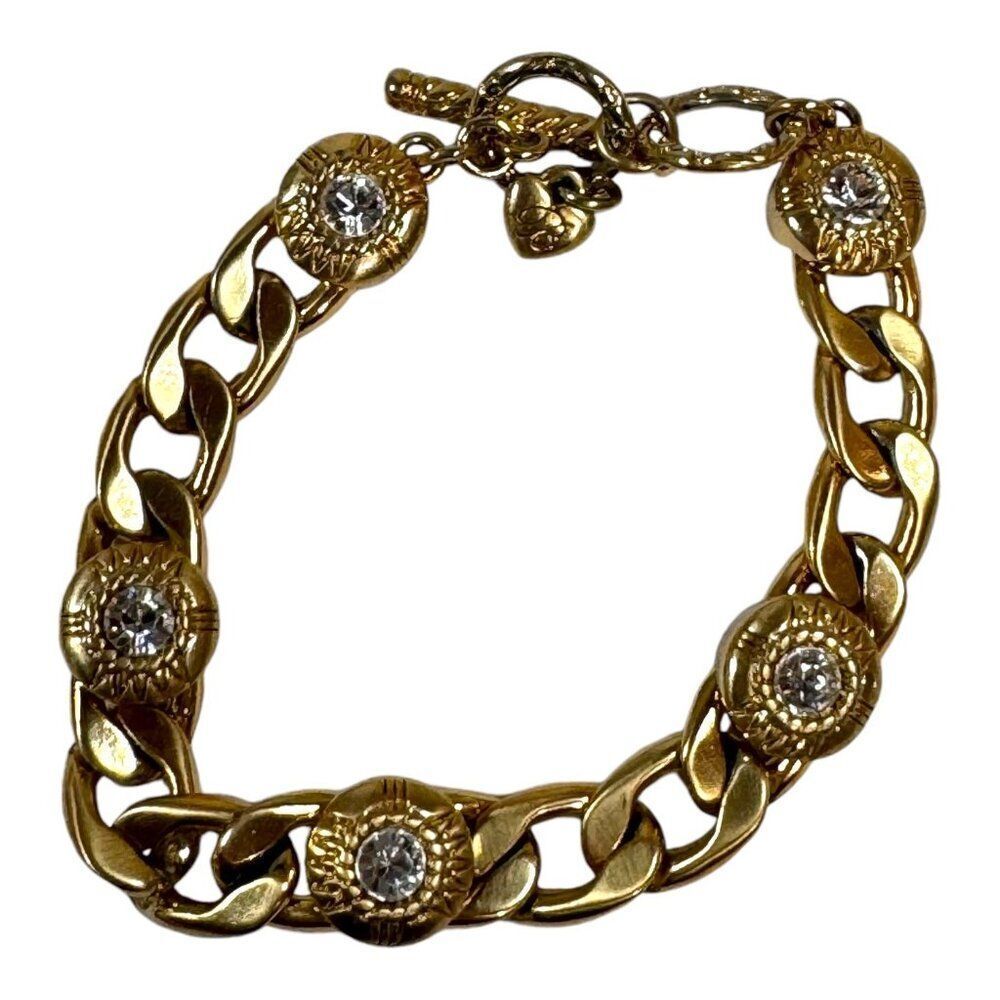 Vintage Brighton Bracelet Swarovski CrystaWith Faux Diamond Accents & Heart Char